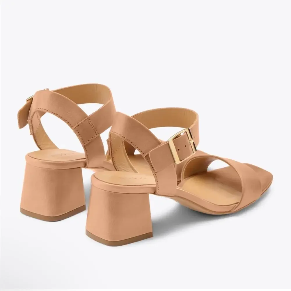 Nisolo Stella Go To block heel sandal almond - Picture 3 of 13